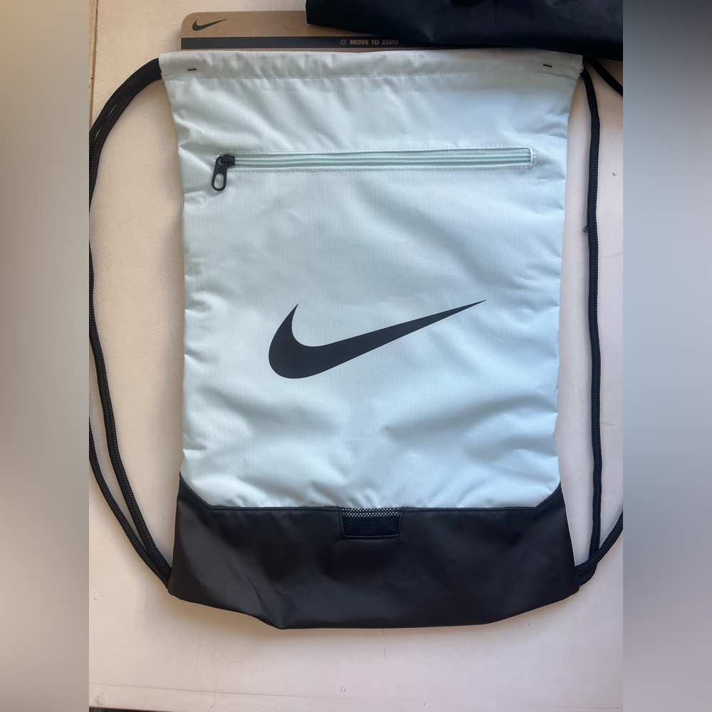 Nike Men's Draw String Bag in Light Blue and Black